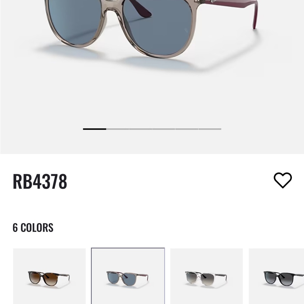 Ray-Ban ORB4378 Sunglasses Transparent Grey 54mm Polarized NWT